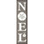 Gray Noel Vertical Wood Sign