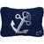 Two Toned Anchor 8 x 12 Hooked Wool Pillow