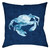Azul Waves Blue Crab Pillow