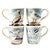 Seaside Birds Ceramic Mugs - Set of 4