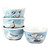 Seaside Birds Ceramic Ice Cream Bowls - Set of 4