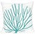 Fan Coral Square Accent Pillow - Aqua - OUT OF STOCK UNTIL 04/23/2026