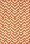 Baja Chevron Orange Rug - 2 x 4