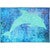 Aqua Ocean Dolphin Accent Rug
