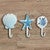 Aqua Beach Shell Hooks - Set of 3