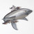 Silver Shark Metal Wall Art