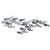 Misty Fish School Metal Wall Art