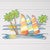 Striped Sails at Sunset Metal Wall Art