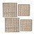 Natural Wood Weave Wall Decor - Set of 4