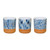 Elegant Blue Mini Pots - Set of 3
