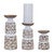 Etched Leaf Candle Holders - Set of 3 - OUT OF STOCK UNTIL 09/26/2025