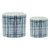 Crisscross Blue Pots - Set of 2