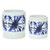 Blue Splash Pots - Set of 2