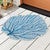 Coral Fan Navy Indoor/Outdoor Rug - 3 x 3