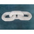 Marble Oval Cornered Chain Trio - White