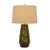Etched Green Leaf Table Lamp
