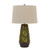 Etched Green Leaf Table Lamp