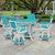 Destin Beach Square Table & Swivel Chair Set