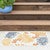 Palm Island Blue & Orange Indoor/Outdoor Rug - 2 x 3