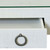 Ivory gray Raffia Glass Top Desk