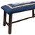 White Whale Hooked Wool Bench