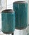 Distressed Aqua Vases - Set of 2