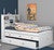 Serenity Twin Bookcase Bed with Twin Trundle & 3 Drawers