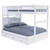 Serenity Twin/Full Bunk Bed with Stairs & 7 Drawers