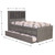Tranquility Twin Bookcase Bed with Twin Trundle & 3 Drawers