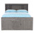 Tranquility Full Bookcase Bed with 6 Drawers