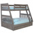 Tranquility Twin/Full Bunk Bed with 3 Drawers