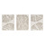 Sand Dollar Abstract Rice Paper Prints - Set of 3