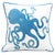 Blue Ocean Octopus Pillow
