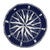 Ocean Explorer Navy Compass Rug - 3 Ft. Round