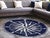 Ocean Explorer Navy Compass Rug - 5 Ft. Round