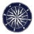 Ocean Explorer Navy Compass Rug - 5 Ft. Round