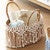 Coastal Seagrass Basket with Natural Macrame