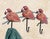 Three Flamingos Triple Wall Hooks - SALE - OUT OF STOCK