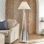 Blue Striped Paddle Floor Lamp