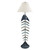 Navy Fish Bone Floor Lamp