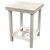 White Conch Square End Table