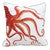 Octopus Orange Flame Indoor/Outdoor Pillow