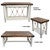 Mariner's Table Set with Rectangular End Tables & Wood Top (4pcs)
