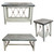 Mariner's Table Set with Square End Tables & Gray Top (4pcs)