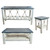 Marina Blue Table Set with 17-Inch Square End Tables (4pcs)
