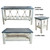 Marina Blue Table Set with 17-Inch Square End Tables (4pcs)