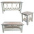 Marina Gray Table Set with 21-Inch Square End Tables (4pcs)