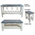 Marina Blue Table Set with Rectangular End Tables (4pcs)