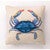 Sealife Crab Square Hooked Pillow - OUT OF STOCK UNTIL 04/15/2025