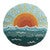 Sunrise Seascape Hooked Pillow